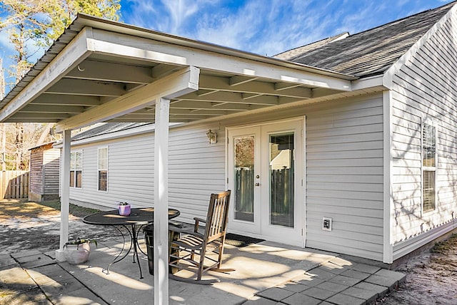 view of patio / terrace with french doors