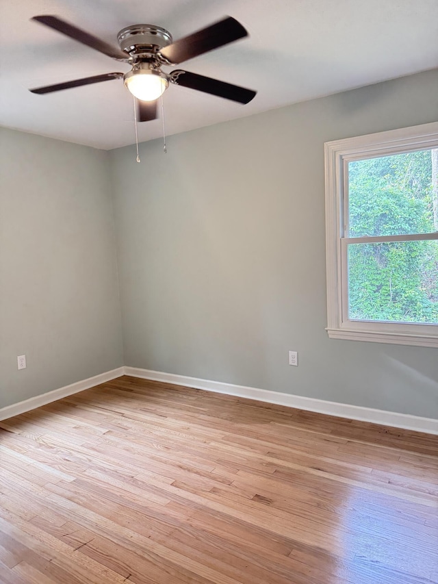 105 Dandridge Rd, Walterboro, SC 29488 - unfurnished room with a ceiling fan, light wood finished floors, and baseboards