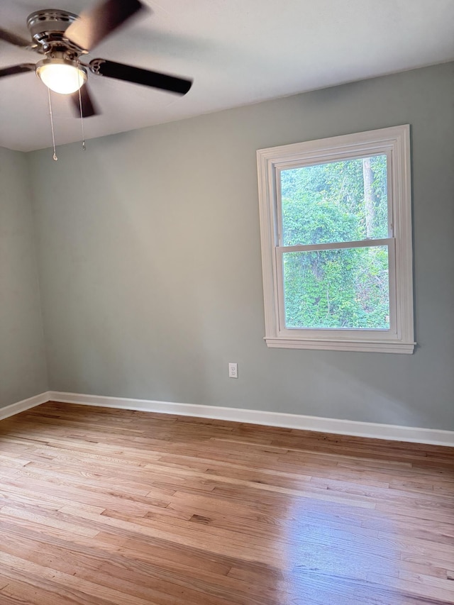 105 Dandridge Rd, Walterboro, SC 29488 - empty room featuring light wood-type flooring, baseboards, and ceiling fan