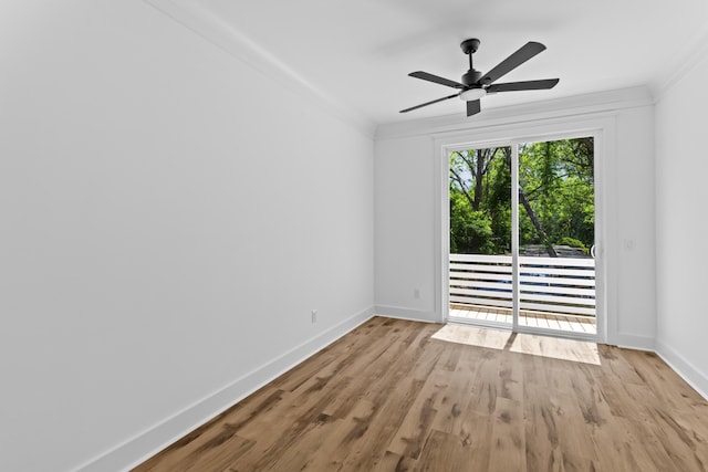 1917 Jason St, North Charleston, SC 29406 - empty room with baseboards, a ceiling fan, and wood finished floors
