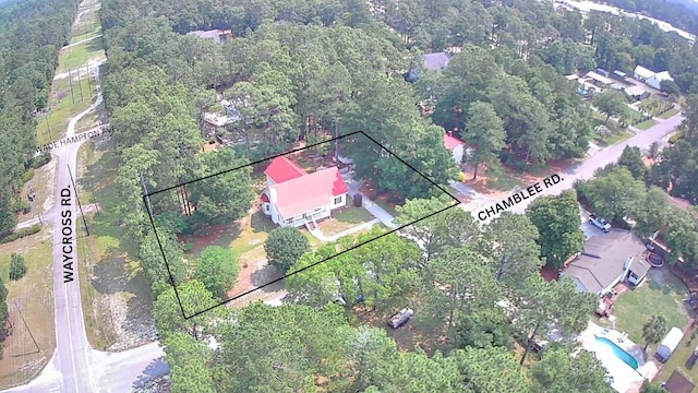 236 Chamblee Rd, Walterboro, SC 29488 - aerial view of property and surrounding area featuring property parcel outlined