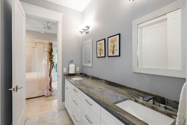 2213 Rolling Dune Rd, Seabrook Island, SC 29455 - bathroom featuring double vanity and ceiling fan