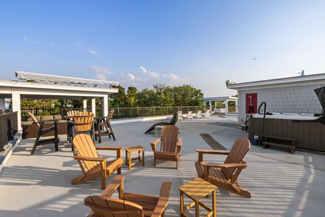 2213 Rolling Dune Rd, Seabrook Island, SC 29455 - view of patio featuring a hot tub