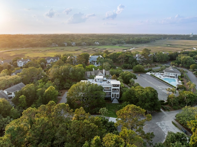 2213 Rolling Dune Rd, Seabrook Island, SC 29455 - aerial view of sparsely populated area featuring a pool