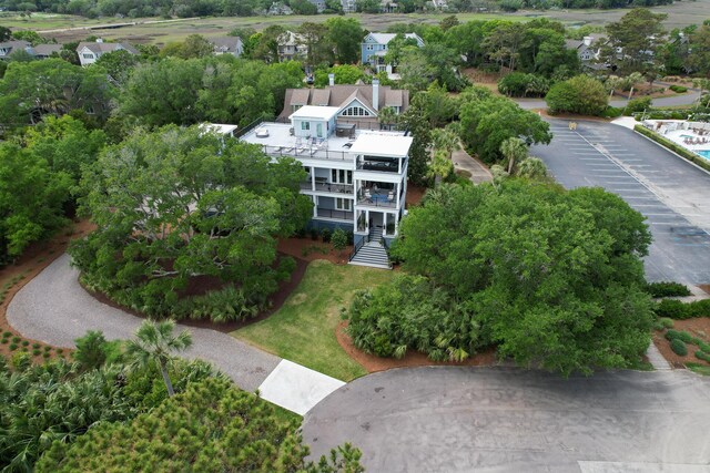 2213 Rolling Dune Rd, Seabrook Island, SC 29455 - aerial view of property and surrounding area with a tree filled landscape