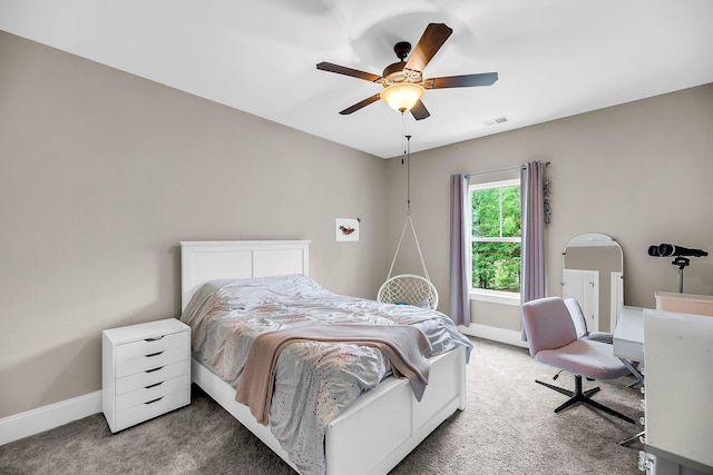 5725 Caviar Ct, Johns Island, SC 29455 - bedroom with carpet floors, baseboards, and ceiling fan