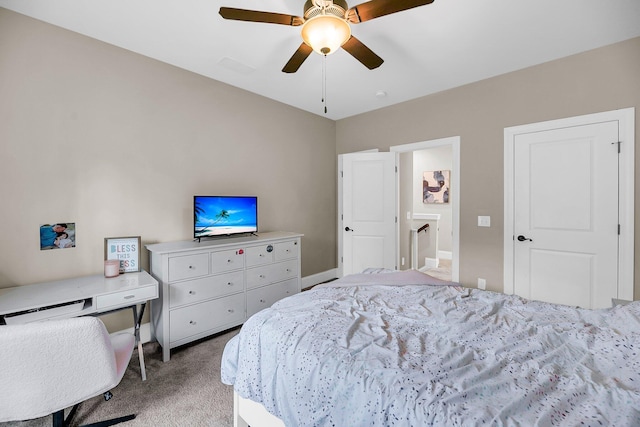 5725 Caviar Ct, Johns Island, SC 29455 - carpeted bedroom featuring a ceiling fan