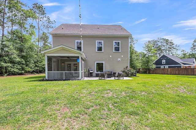 5725 Caviar Ct, Johns Island, SC 29455 - rear view of property featuring a patio area and a ceiling fan