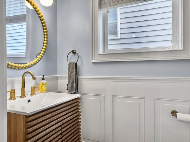 4 Line St, Charleston, SC 29403 - bathroom with vanity and wainscoting