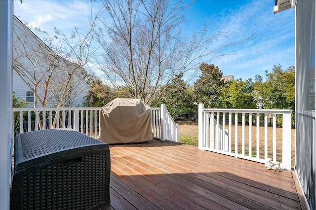 deck with grilling area