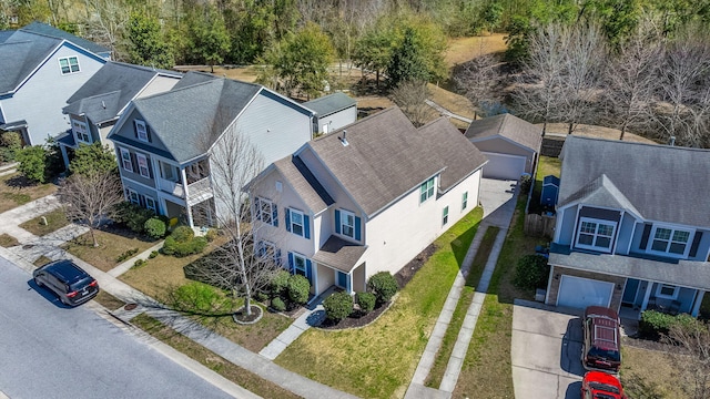 bird's eye view with a residential view