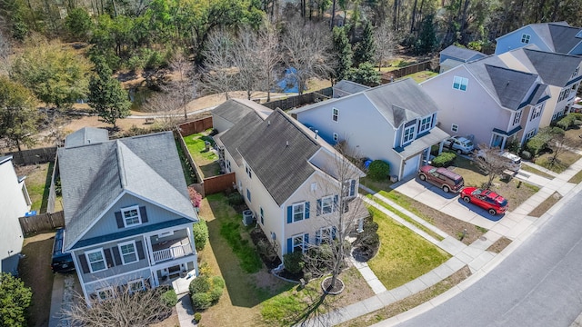 bird's eye view with a residential view