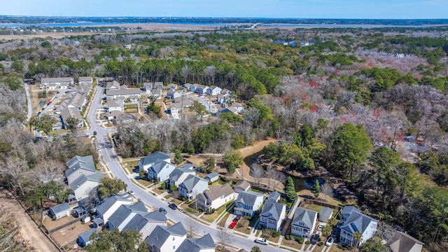 aerial view with a residential view