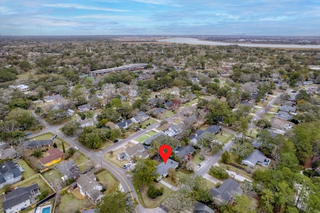 drone / aerial view with a residential view