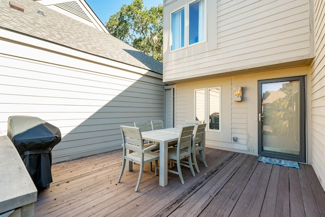 1505 Marsh Hvn, Johns Island, SC 29455 - deck featuring outdoor dining area and a grill