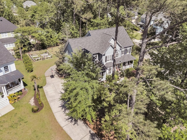 view from above of property