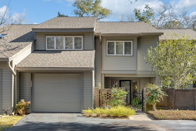 view of front facade with a garage