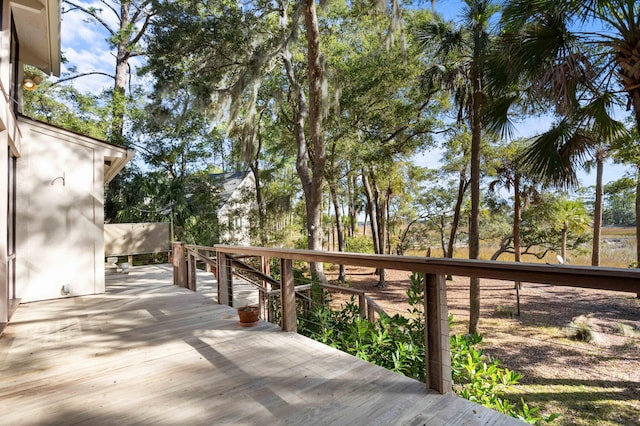 view of wooden deck