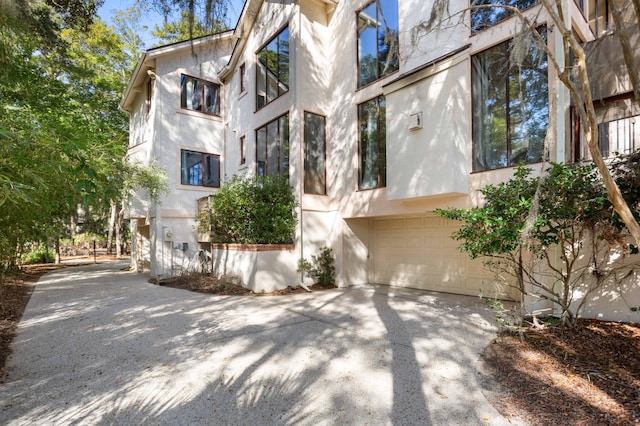 view of property with a garage