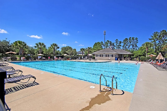 view of pool with a patio