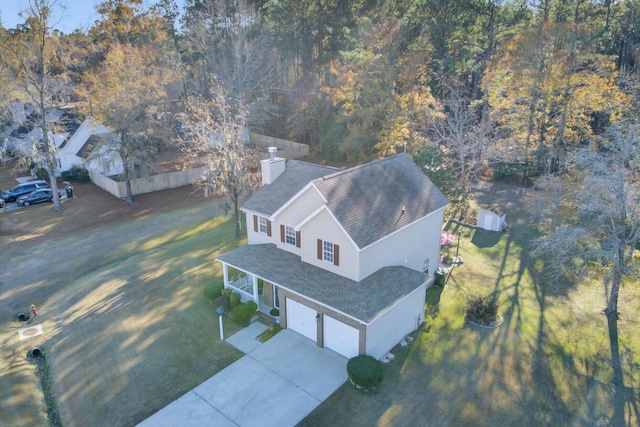 birds eye view of property