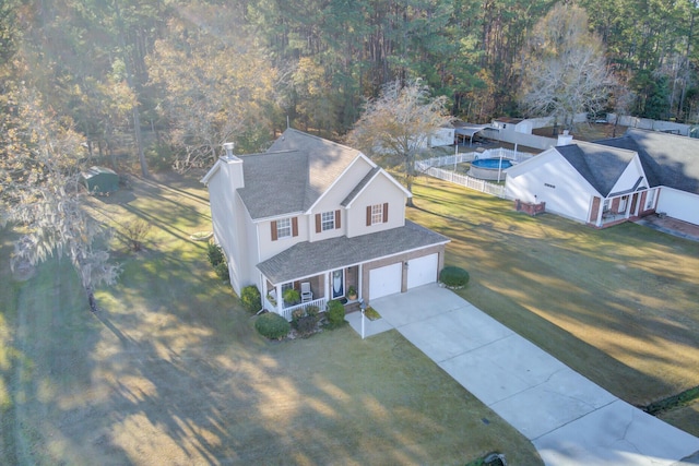 birds eye view of property