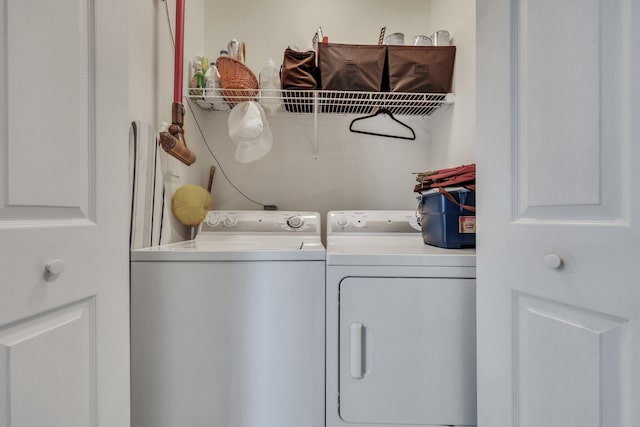 laundry area featuring separate washer and dryer