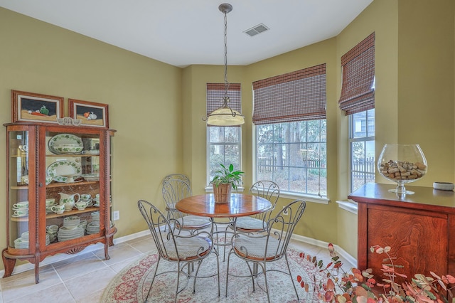 view of tiled dining area