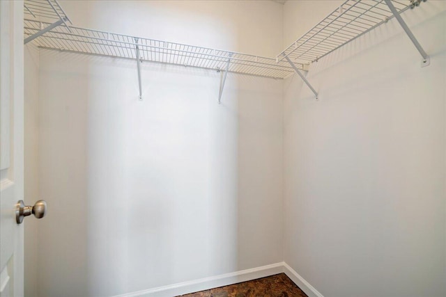 view of walk in closet