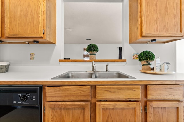 kitchen with dishwasher, light countertops, and a sink