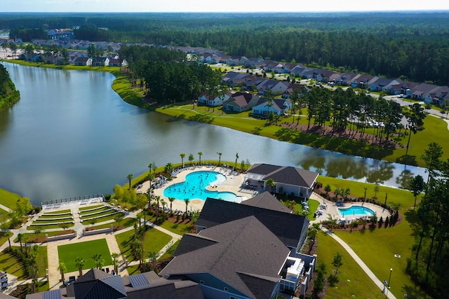 120 Magnolia House Dr, Summerville, SC 29486 - aerial view of residential area with a pool area, a nearby body of water, and a heavily wooded area