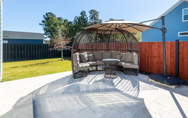 view of patio with outdoor lounge area