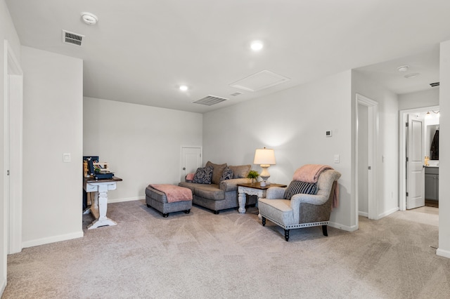 view of carpeted living room