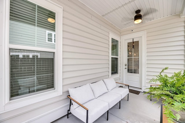 view of patio / terrace featuring an outdoor living space