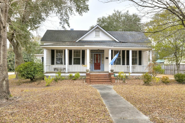 view of front facade with a porch