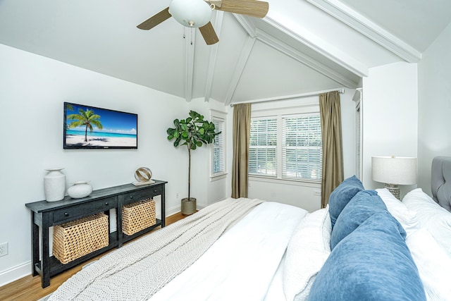 3002 Waterway Blvd, Isle Of Palms, SC 29451 - bedroom with wood finished floors and a ceiling fan