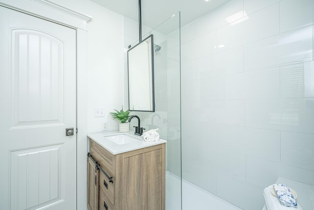 3002 Waterway Blvd, Isle Of Palms, SC 29451 - bathroom with vanity and a walk in shower
