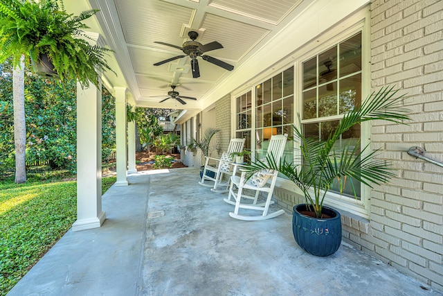 3002 Waterway Blvd, Isle Of Palms, SC 29451 - view of patio with a ceiling fan