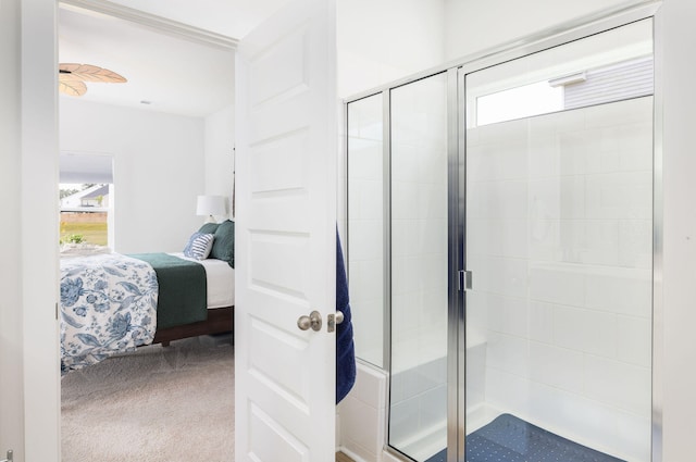 bathroom with an enclosed shower