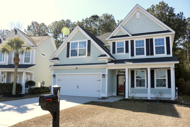 craftsman-style house featuring a garage