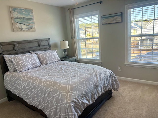 view of carpeted bedroom