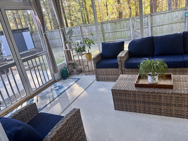 sunroom featuring plenty of natural light