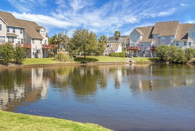 property view of water with a residential view