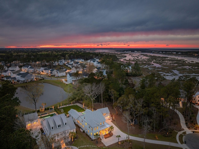 3894 Sawyers Island Dr, Mount Pleasant, SC 29466 - drone / aerial view featuring a residential view and a water view