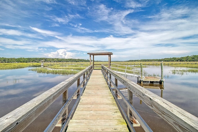 3894 Sawyers Island Dr, Mount Pleasant, SC 29466 - dock area featuring a water view and a gazebo