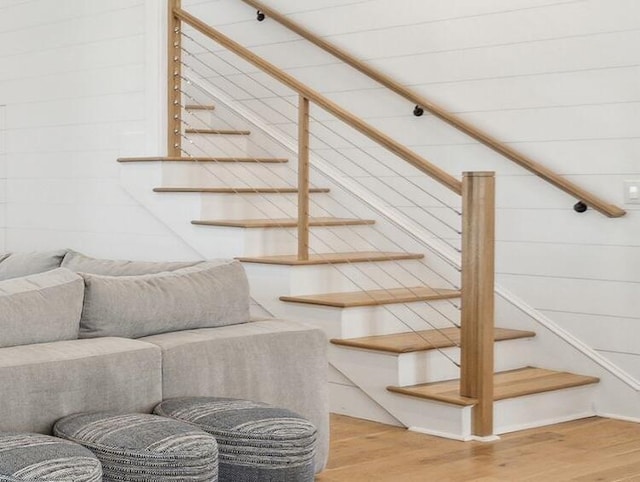 3894 Sawyers Island Dr, Mount Pleasant, SC 29466 - stairs featuring wood finished floors