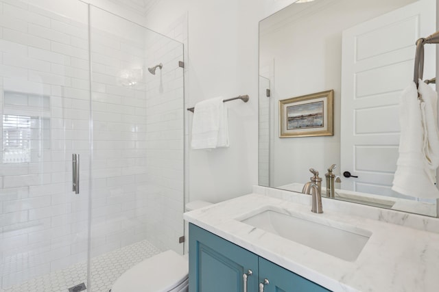 3894 Sawyers Island Dr, Mount Pleasant, SC 29466 - bathroom with a shower stall, toilet, and vanity