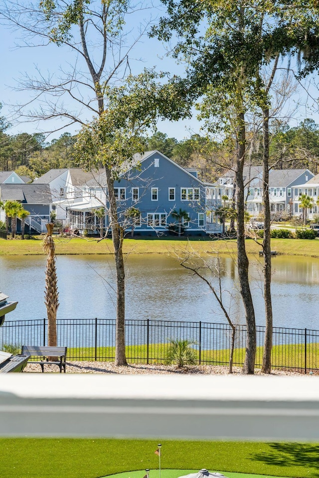 3894 Sawyers Island Dr, Mount Pleasant, SC 29466 - view of water feature with fence and a residential view