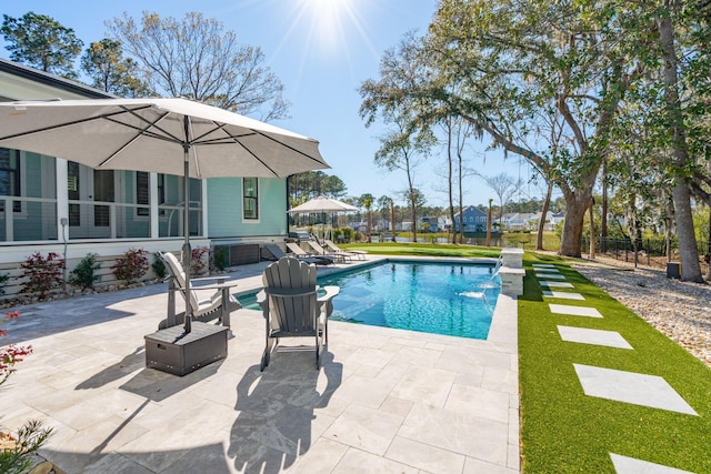 3894 Sawyers Island Dr, Mount Pleasant, SC 29466 - view of pool featuring a patio, a fenced in pool, and a lawn