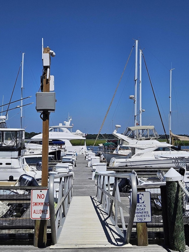 view of dock